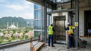 Elevator installation in Islamabad residential building