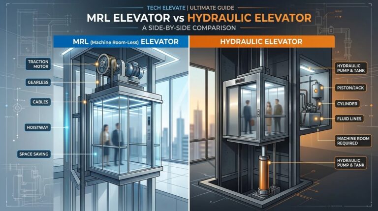 MRL Elevator vs Hydraulic Elevator